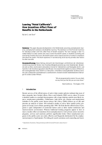 Leaving “Hotel California”: How Incentives Affect Flows of Benefits in the Netherlands