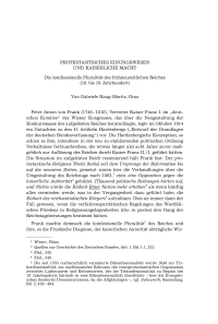 Protestantisches Einungswesen und kaiserliche Macht. Die konfessionelle Pluralität des frühneuzeitlichen Reiches (16. bis 18. Jahrhundert)