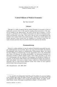 Central Fallacies of Modern Economics