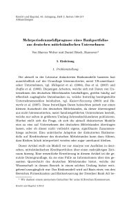 Mehrperiodenausfallprognose eines Bankportfolios aus deutschen mittelständischen Unternehmen
