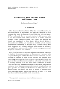 Real Exchange Rates, Structural Reforms and Monetary Union