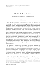 Schiefe in der Portfolioselektion