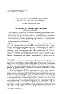 Die Wissenschaft vom Öffentlichen Recht in Verwaltung und Wirtschaft
