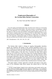 Employment Biographies of the German Baby Boomer Generation