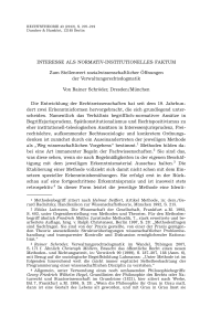 Interesse als normativ-institutionelles Faktum. Zum Stellenwert sozialwissenschaftlicher Öffnungen der Verwaltungsrechtsdogmatik