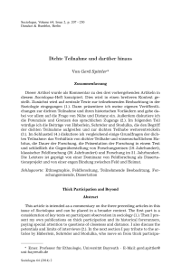 Dichte Teilnahme und darüber hinaus