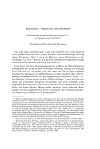 Der König – Theologe und Prophet? Biblizistische Selbstdarstellung Jakobs VI./I. im Spiegel seiner Schriften