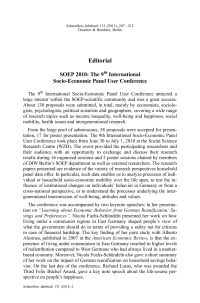 SOEP 2010: The 9th International Socio-Economic Panel User Conference