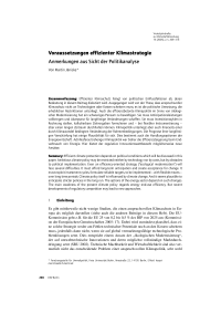 Voraussetzungen effizienter Klimastrategie