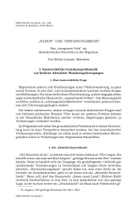 “Nation“ und Verfassungsrecht. Das “integrierte Volk“ als demokratischer Souverän in der Migration