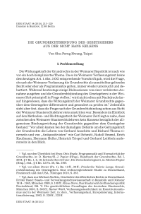 Die Grundrechtsbindung des Gesetzgebers aus der Sicht Hans Kelsens