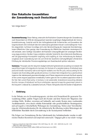 Eine fiskalische Gesamtbilanz der Zuwanderung nach Deutschland