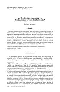 Are Devaluations Expansionary or Contractionary in Transition Economies?