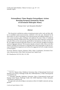 Extraordinary Times Require Extraordinary Action: Boosting European Demand by Means of Investment Helicopter Money