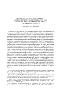 Opposition institutionalisieren – Alternativität und Reversibilität als Elemente eines völkerrechtlichen Legitimationskonzepts
