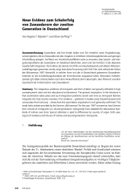 Neue Evidenz zum Schulerfolg von Zuwanderern der zweiten Generation in Deutschland