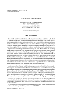 Strafrechtliche Unsicherheiten beim „Schütteltrauma“