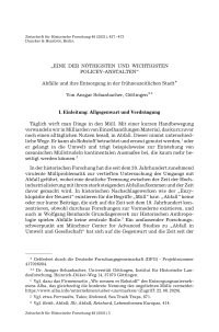 „eine der nöthigsten und wichtigsten Policey-Anstalten“
