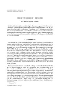 Recht und Religion – revisited