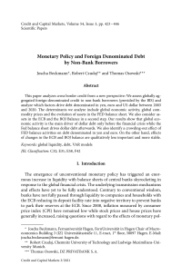 Monetary Policy and Foreign Denominated Debt by Non-Bank Borrowers