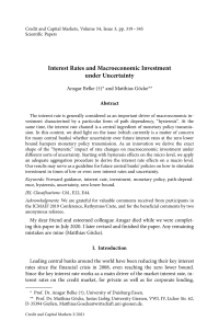 Interest Rates and Macroeconomic Investment under Uncertainty