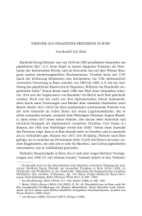 Niebuhr als Gesandter Preußens in Rom