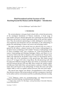 Fluid Personhood and the Fuzziness of Life: Reaching beyond the Human and the Biosphere – Introduction