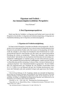 Eigentum und Freiheit – Aus immaterialgüterrechtlicher Perspektive