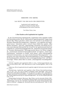 Das Recht vor dem Baum der Erkenntnis. Legitimität kraft Legalität und das Recht des Rechts bei Max Weber im Rückgang auf das antike Judentum