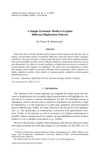 A Simple Economic Model to Explain Different Digitization Patterns