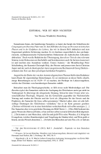 Editorial: Wer ist mein Nächster?