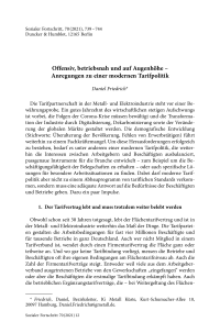 Offensiv, betriebsnah und auf Augenhöhe – Anregungen zu einer modernen Tarifpolitik