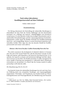 Nach sieben Jahrzehnten: Konfliktpartnerschaft auf dem Prüfstand