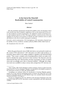 At the End of the Waterfall – Resolvability of Central Counterparties