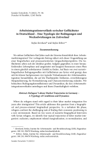 Arbeitsintegrationsverläufe syrischer Geflüchteter in Deutschland – Eine Typologie der Bedingungen und Wechselwirkungen im Zeitverlauf