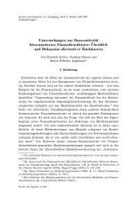 Untersuchungen zur Zinssensitivität börsennotierter Finanzdienstleister: Überblick und Diskussion alternativer Zinsfaktoren
