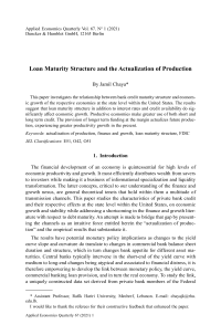 Loan Maturity Structure and the Actualization of Production