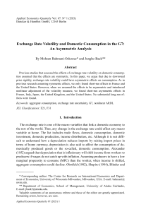 Exchange Rate Volatility and Domestic Consumption in the G7: An Asymmetric Analysis
