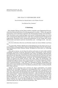 Der Staat in historischer Sicht. Zum Problem der Staatlichkeit in der Frühen Neuzeit