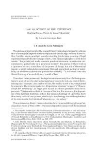 Law as Science of the Experience