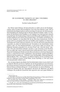 Ein elsässisches Tagebuch aus dem I. Weltkrieg in zwei Sprachen