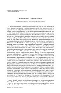 Menschenbild und Lebensethik