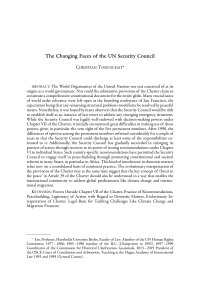 The Changing Faces of the UN Security Council