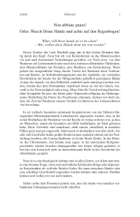 Non abbiate paura! Oder: Wasch Deine Hände und achte auf den Regenbogen!
