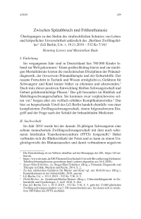 Zwischen Spätabbruch und Früheuthanasie