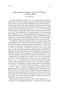 Eine juristische Vignette zum 100. Geburtstag von Günter Dürig