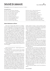 Rainer Beckmann zu Ehren