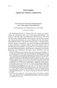 Der Staat als Garant für Informationen zum Schwangerschaftsabbruch?