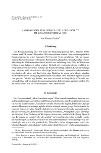 Anmerkungen zum Gewalt- und Lebensschutz im Koalitionsvertrag 2021
