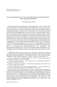 Der Klimabeschluss des Bundesverfassungsgerichts – eine Dekonstruktion